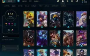 Conta league of legends platina 3 160 skins