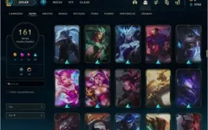 Conta league of legends platina 3 160 skins
