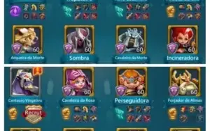 Conta t4 com 300k de gemas, 2 skins de castelo top