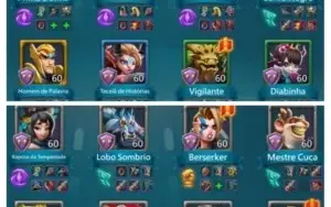 Conta t4 com 300k de gemas, 2 skins de castelo top