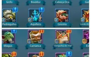Conta t4 com 300k de gemas, 2 skins de castelo top