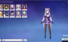 Conta Genshin Impact - Keqing¹ + Venti¹ + Outros [Rank 20]
