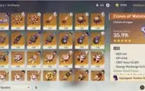 AR 56 - Zhongli, Venti, Raiden, Hutao, Xiao, Ganyu, Kazuha