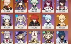 hutao, kazuha, eula, mona c1 e diluc 2 armas t5