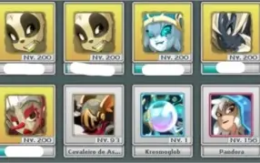 Conta com 18 personagens 200+ no Rubilax