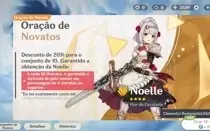 Conta genshin impact de 50 a 60 desejos reroll