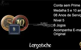 CONTA OLD STEAM 08 ANOS MEDALHAS 5 E 10 ANOS +6 JOGOS DA EPO