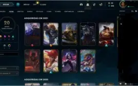 CONTA COM 8 GEMAS 20 SKINS 1010 ESPOLIOS EZREAL ULTIMATE