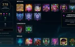 Conta platina 1 criada na season 2 com TODOS os champs