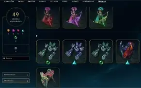Conta platina 1 criada na season 2 com TODOS os champs