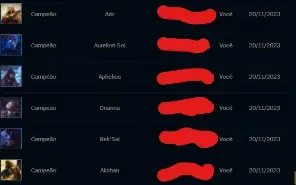 Vendendo qualquer campeão do league of legends