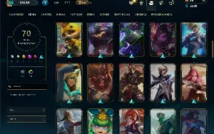 Prata 4 com 115 Champs e 70 Skins ( JG / SUP / MID )