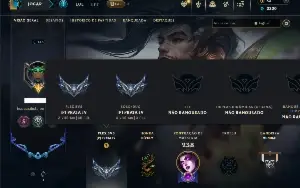Prata 4 com 115 Champs e 70 Skins ( JG / SUP / MID )