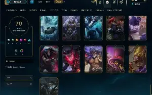 Prata 4 com 115 Champs e 70 Skins ( JG / SUP / MID )