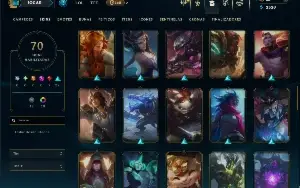 Prata 4 com 115 Champs e 70 Skins ( JG / SUP / MID )