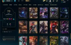 Prata 4 com 115 Champs e 70 Skins ( JG / SUP / MID )