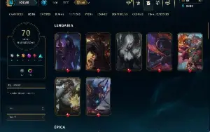 Prata 4 com 115 Champs e 70 Skins ( JG / SUP / MID )