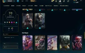 Prata 4 com 115 Champs e 70 Skins ( JG / SUP / MID )