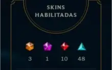 Conta lv 98 com mais de 150 skins no LoL e 15 chromas.