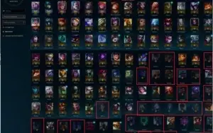 Conta lv 98 com mais de 150 skins no LoL e 15 chromas.