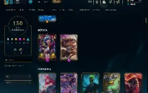 Conta LoL LVL  363 Com 150 skins e pequenas lendas