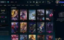 Conta lol, 240 skins, muitas skins raras