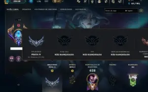 Prata 4 com TODOS os Champs e 181 Skins ( MID / ADC )