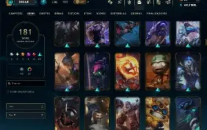 Prata 4 com TODOS os Champs e 181 Skins ( MID / ADC )