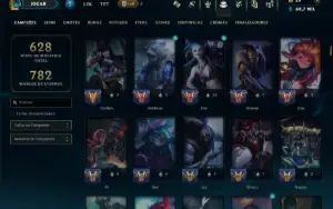 Prata 4 com TODOS os Champs e 181 Skins ( MID / ADC )