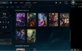 CONTA LOL / BORDA DIAMANTE / 94 CAMPEÕES / 25 SKINS