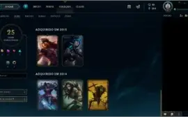 CONTA LOL / BORDA DIAMANTE / 94 CAMPEÕES / 25 SKINS