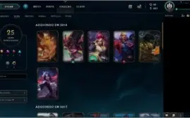 CONTA LOL / BORDA DIAMANTE / 94 CAMPEÕES / 25 SKINS
