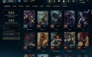Fullacesso - Conta De 2016- 89 Skins - Level 154- 107 Champs