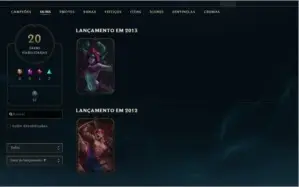 Conta de League of Legends - OURO 2 - Vários champs e skins