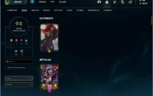 Conta prata 1 Full skins e champs