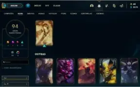 Conta prata 1 Full skins e champs