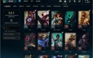 Conta prata 1 Full skins e champs