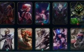 Conta no league of legends, ouro iv com skins