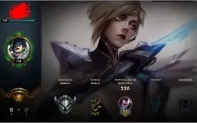 Conta no league of legends, ouro iv com skins