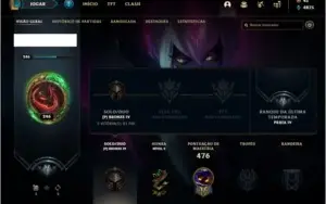 Conta bronze 4 com 49 skins e 109 champs