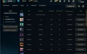 Conta ouro 4 com 21 Champs e 1 Skin + 15 Fragmentos