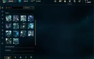Conta ouro 4 com 21 Champs e 1 Skin + 15 Fragmentos