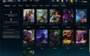 Conta ouro 4 com 21 Champs e 1 Skin + 15 Fragmentos