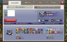 CLASH OF CLANS CV 9 E CLASH ROYALE ARENA 10 COM 7 LENDARIAS.