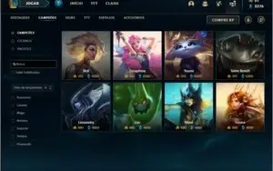 Conta platina 4 com 152 champs e 110 skins ( 5 vitoriosas )