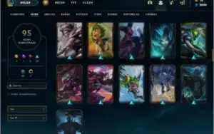 Conta ouro 1 com 150 champs e 95 skins ( 3 Ultimates )