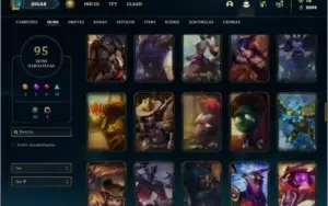 Conta ouro 1 com 150 champs e 95 skins ( 3 Ultimates )