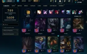 Prata 3 com TODOS os champs e 134 Skins ( Criada em 2012 )