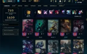 Prata 3 com TODOS os champs e 134 Skins ( Criada em 2012 )