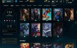 Prata 3 com TODOS os champs e 134 Skins ( Criada em 2012 )